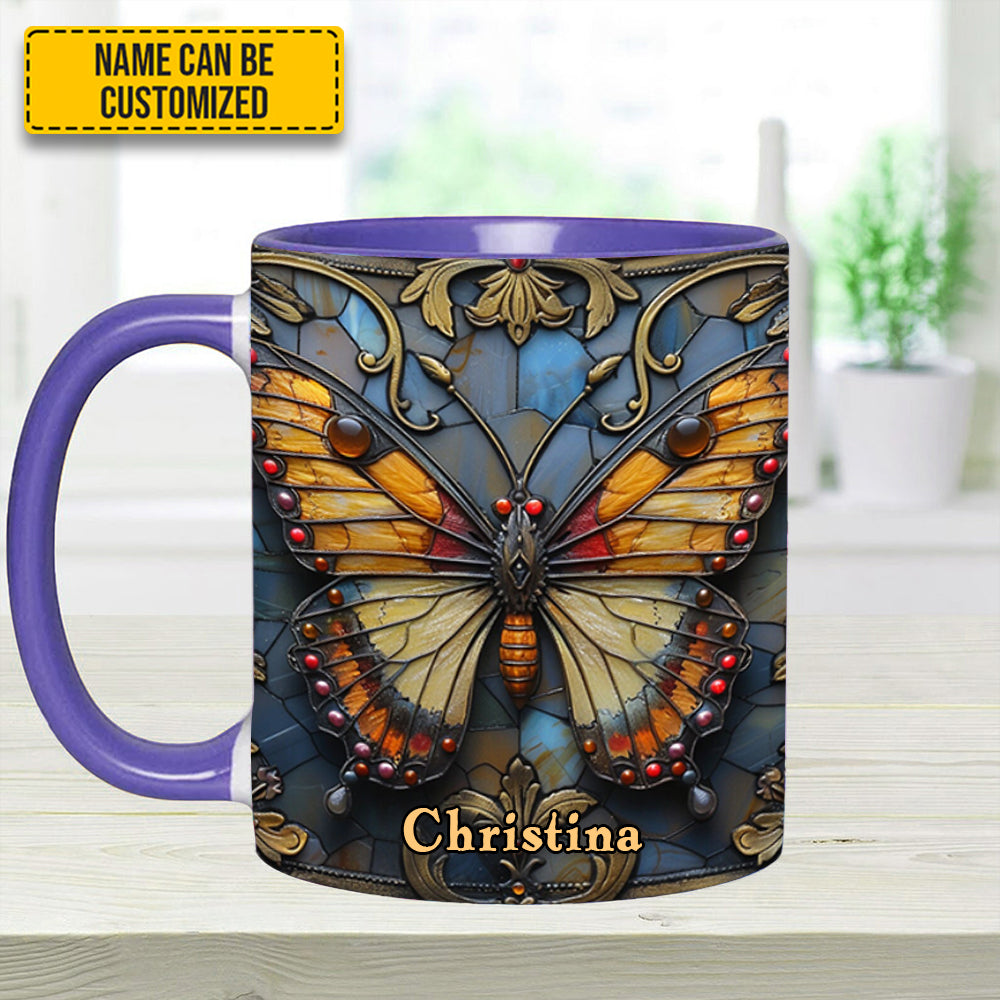 Butterfly Accent Mug - Personalized Accent Mug - Image 8
