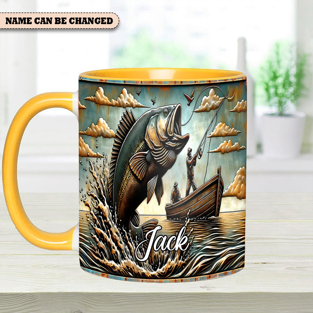 Love Fishing - Personalized Fishing Accent Mug - Image 14