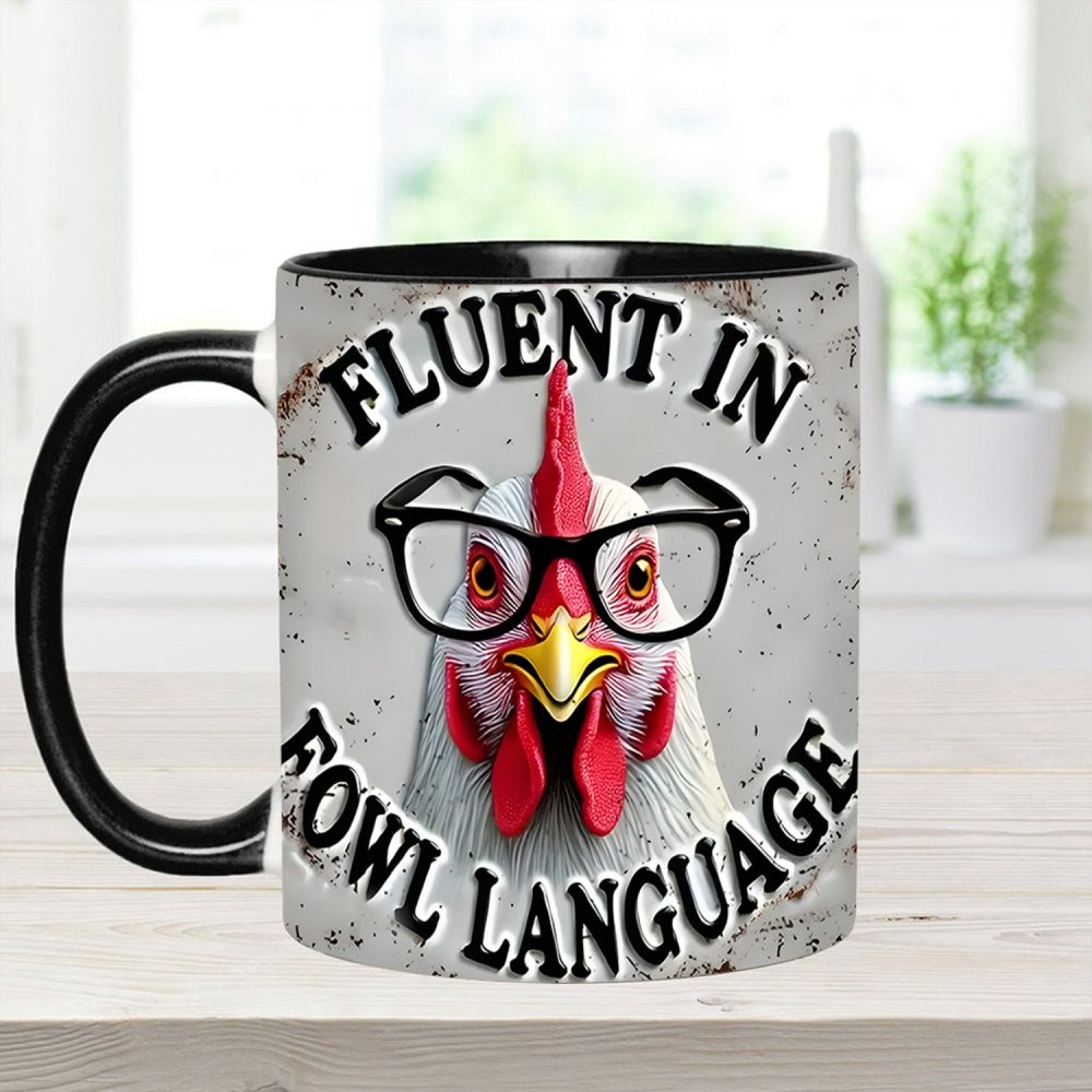 Fluent In Fowl Language - Chicken Accent Mug - Image 14