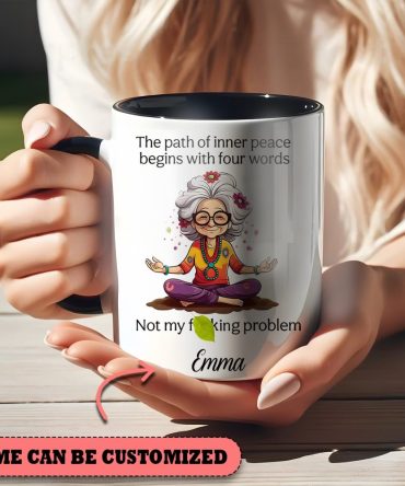 The Path Of Inner Peace - Personalized Hippie Accent Mug
