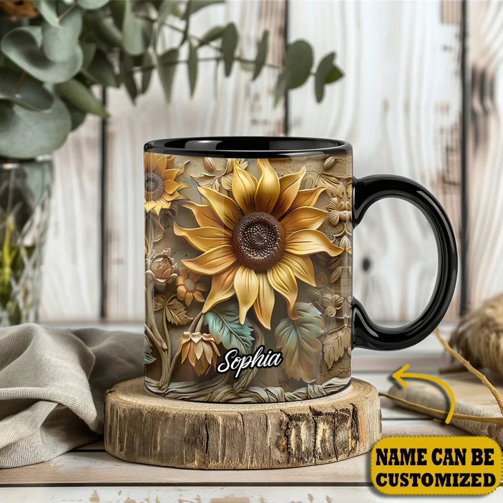 Sunflower Garden Personalized Accent Mug - Image 5
