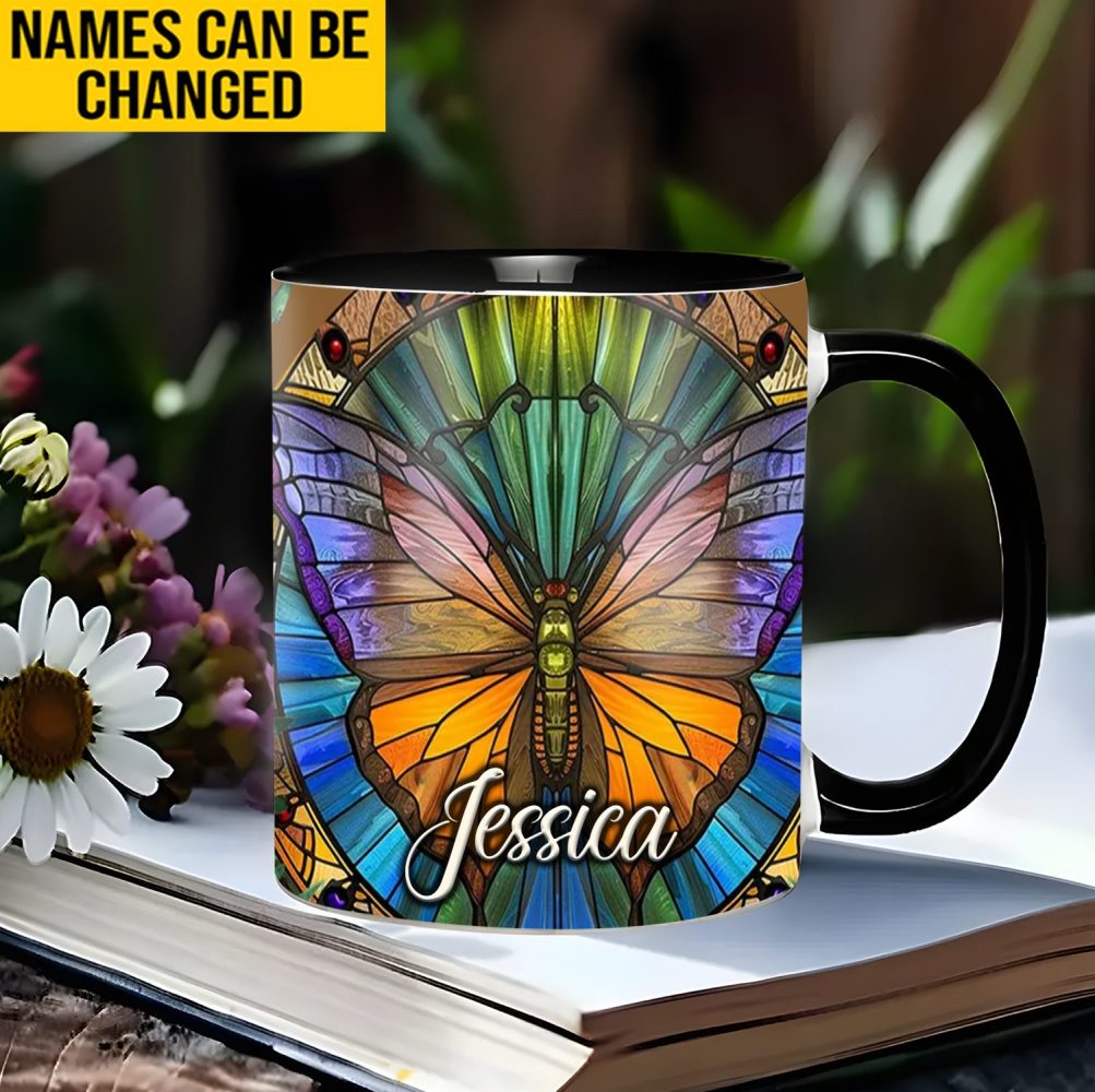 Personalized Vibrant Butterfly Accent Mug - Image 5
