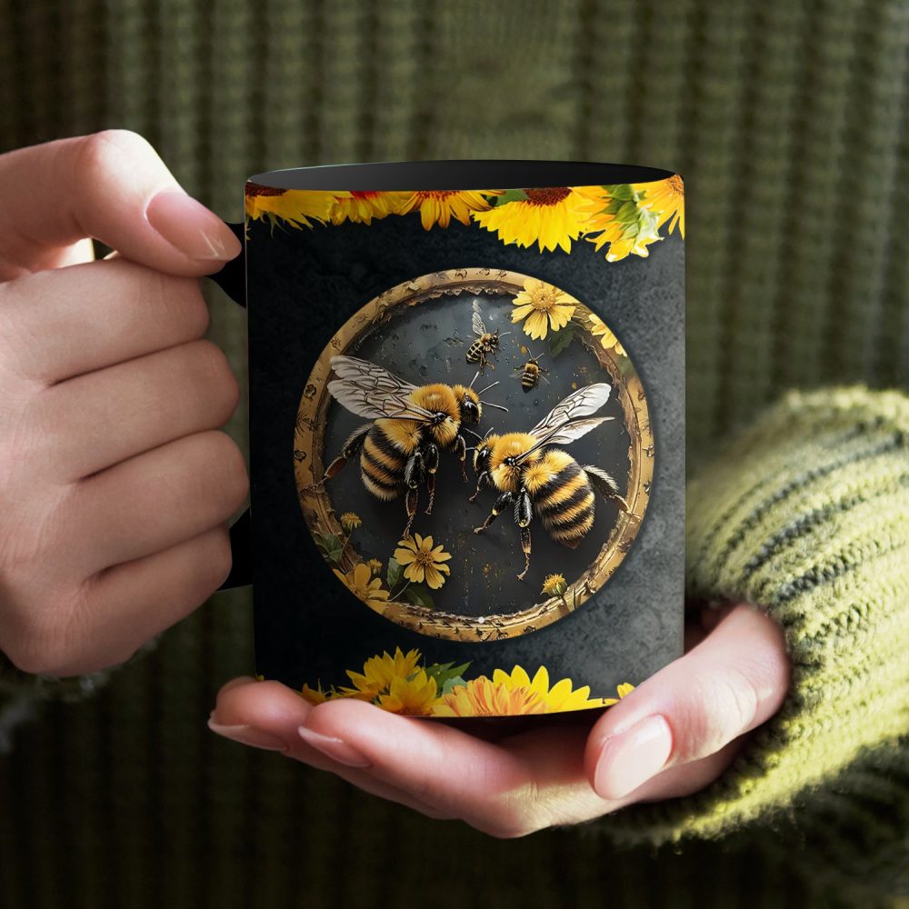 Bee Kind Sunflower Accent Mug - Image 3
