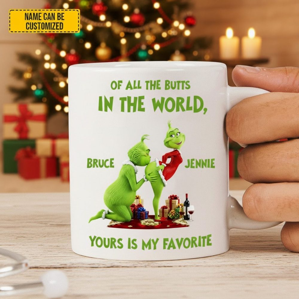 Personalized Funny Green Couple Mug - Image 2