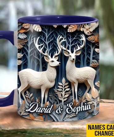 Deer Couple - Personalized Hunting Accent Mug