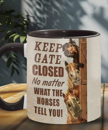 Keep Gate Closed - Horse Accent Mug