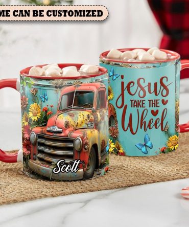 Jesus Take The Wheel - Personalized Truck Accent Mug