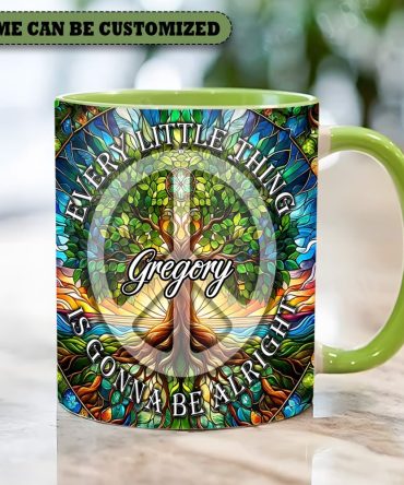 Colorful Tree Of Life Every Little Thing - Personalized Hippie Accent Mug