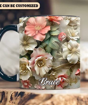 Beautiful Flowers - Personalized Flowers Accent Mug