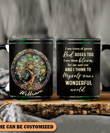 I See Trees Of Green - Personalized Hippie Accent Mug