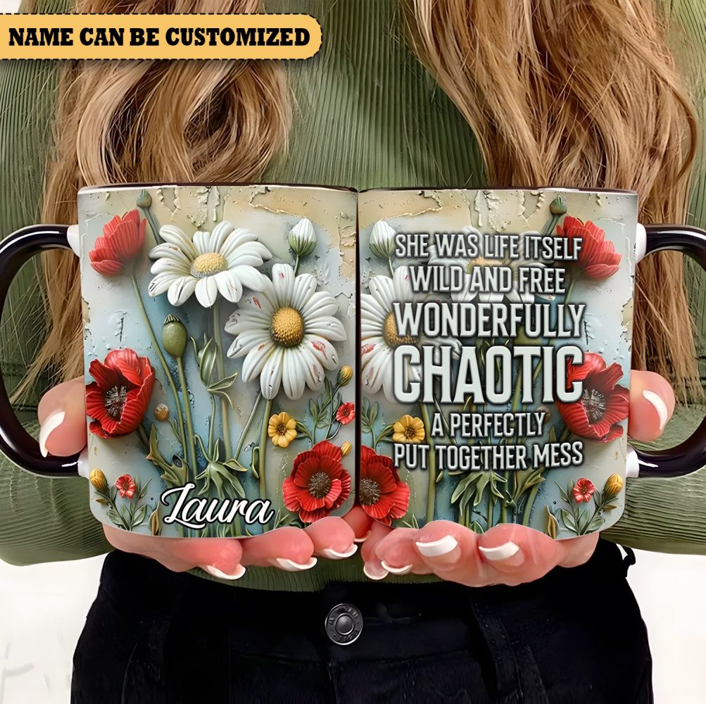 Beautiful Flowers - Personalized Flowers Accent Mug