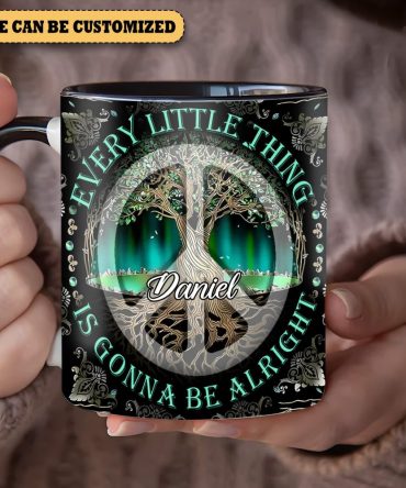Tree Of Life Every Little Thing   - Personalized Hippie Accent Mug
