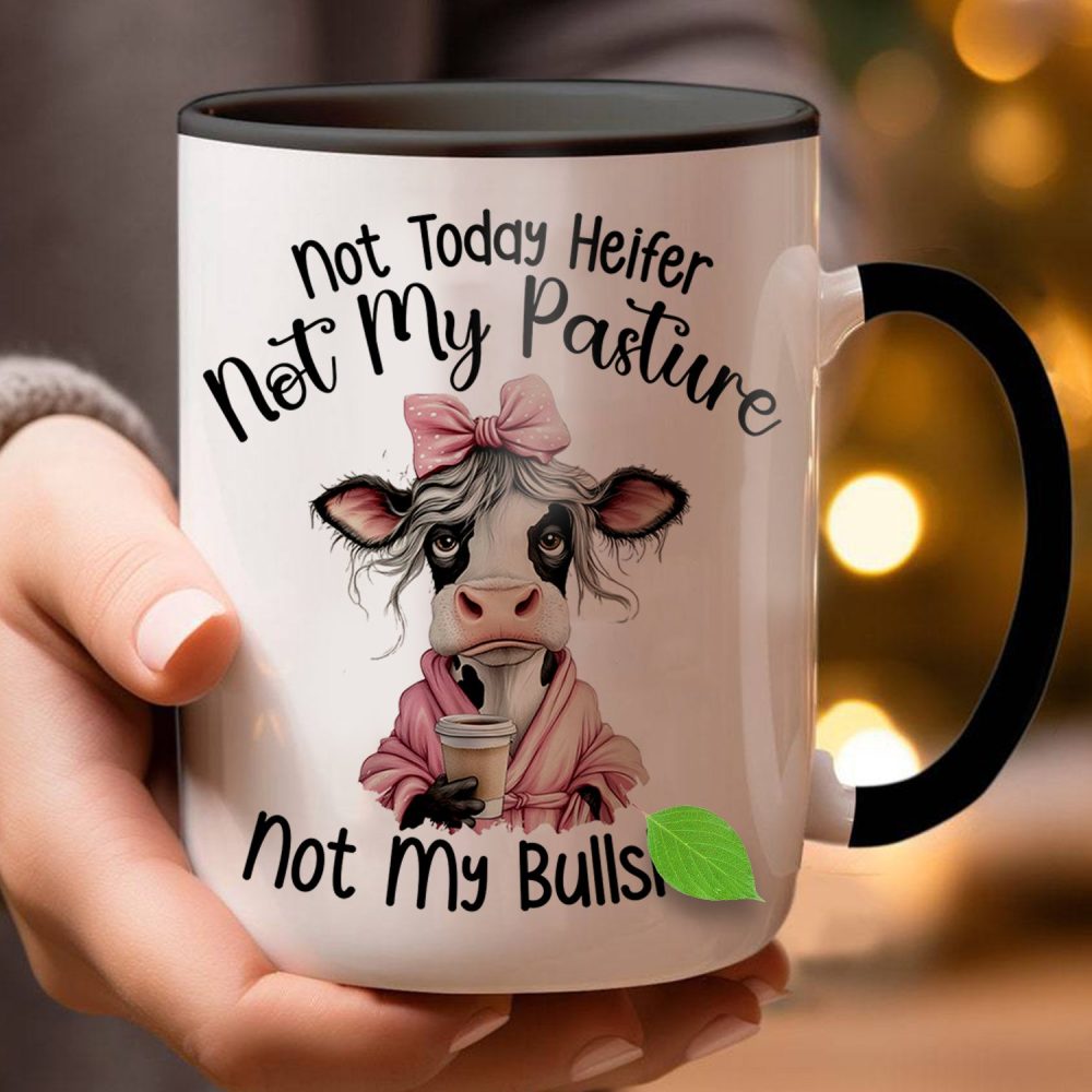 Not Today Heifer - Cow Accent Mug - Image 2