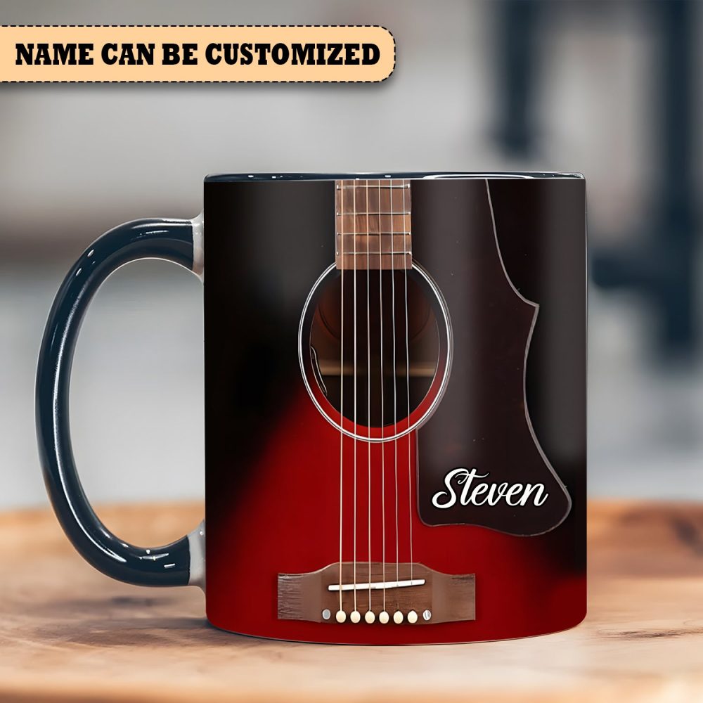 Guitar - Personalized Guitar Accent Mug - Image 2