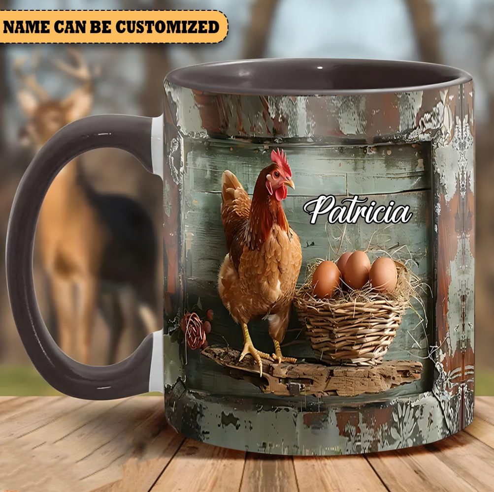 Chicken Eggs - Personalized Chicken Accent Mug - Image 3