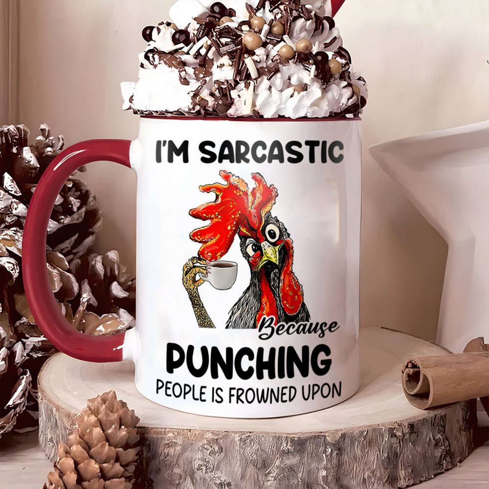 I'M Sarcastic - Chicken Accent Mug - Image 3