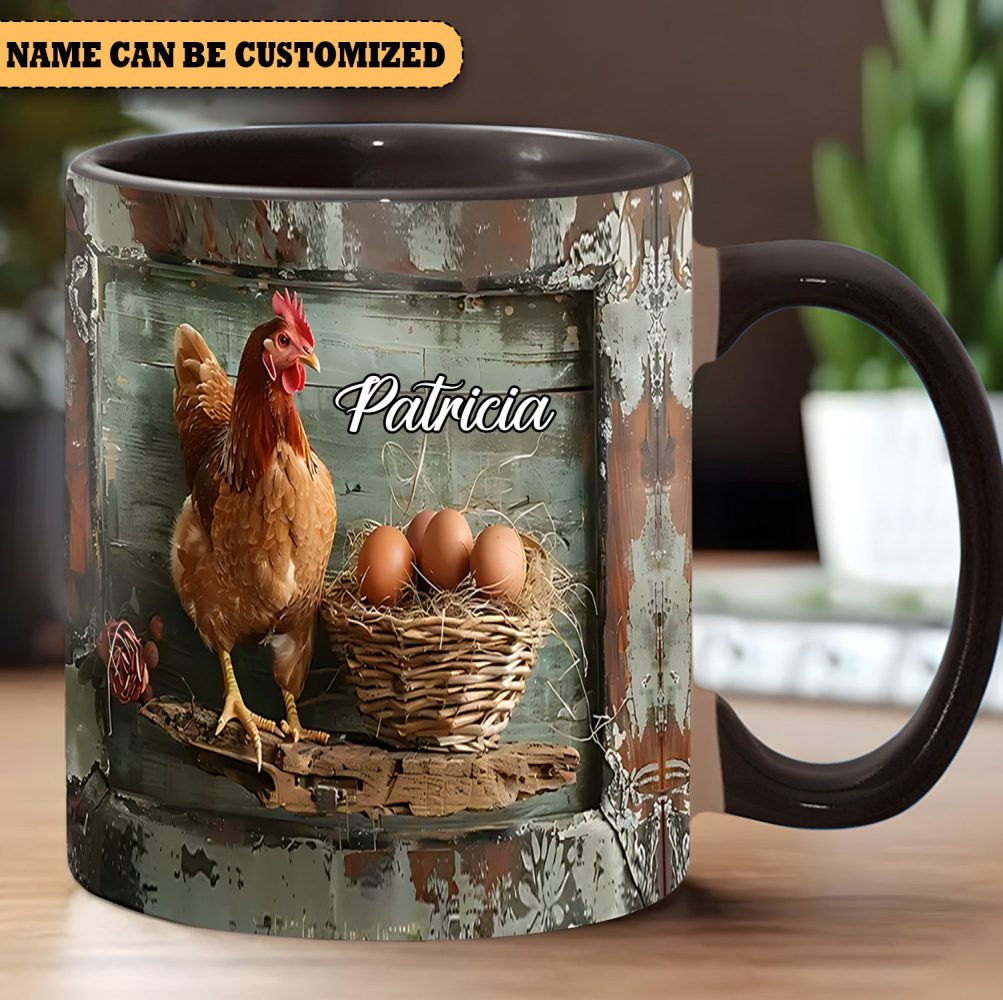 Chicken Eggs - Personalized Chicken Accent Mug - Image 4