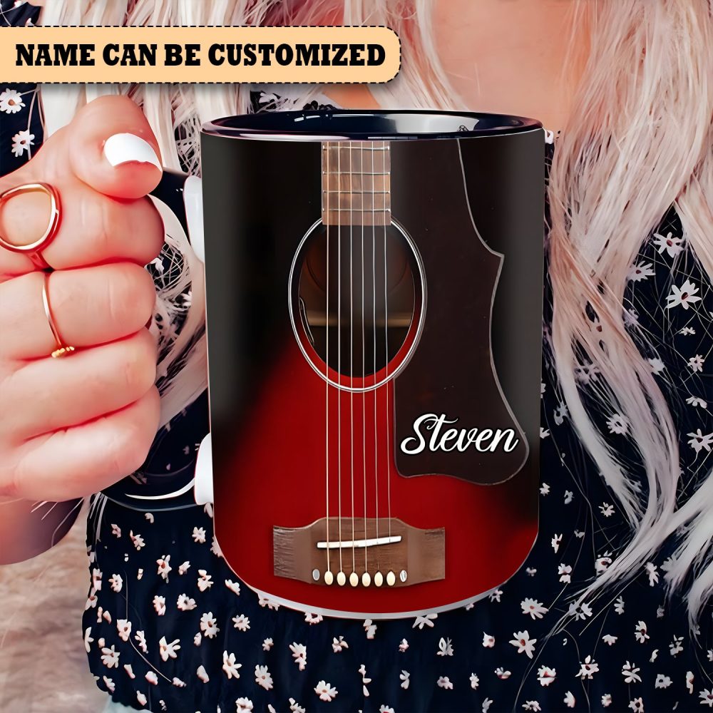 Guitar - Personalized Guitar Accent Mug - Image 4