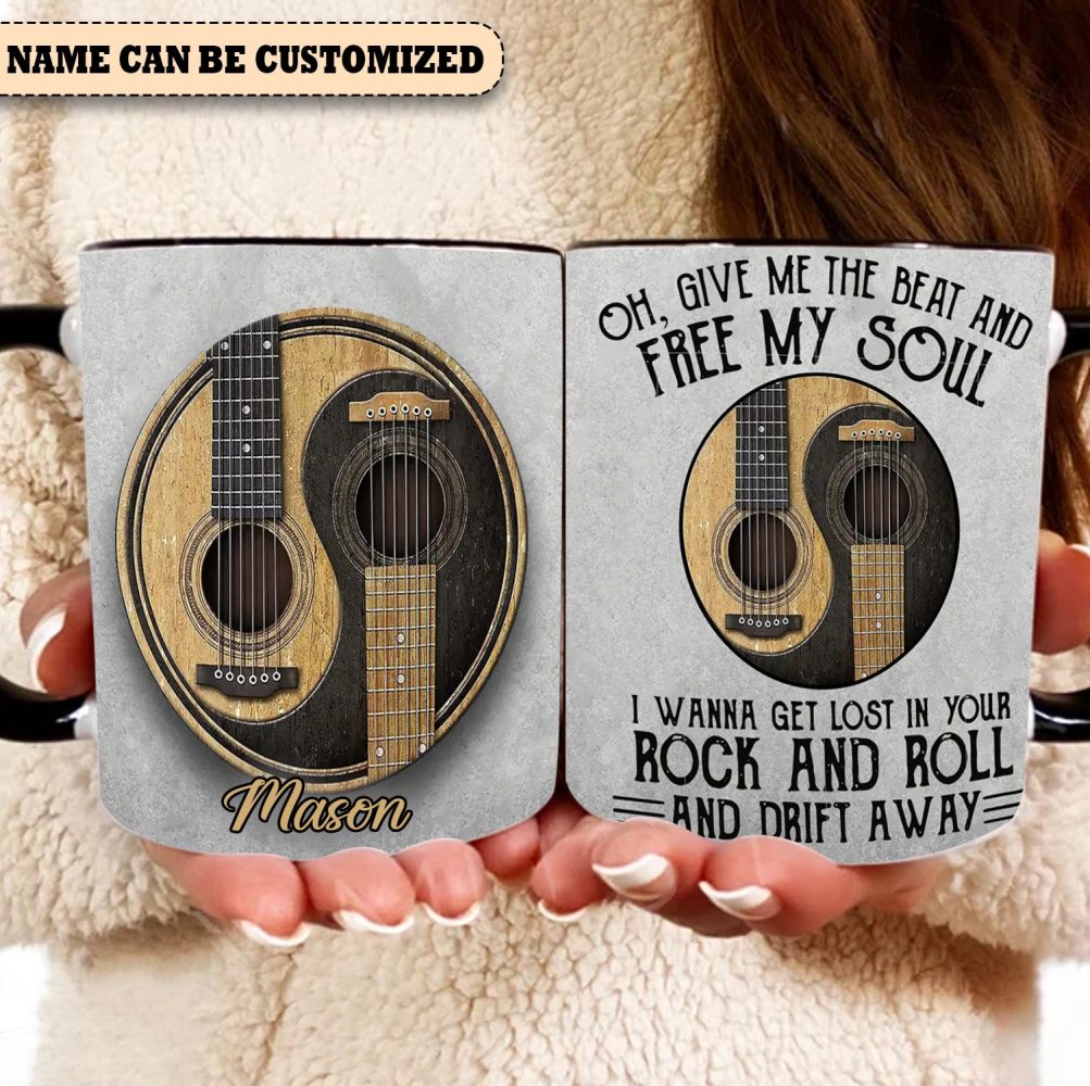 Oh Give Me The Beat - Personalized Guitar Accent Mug - Image 4