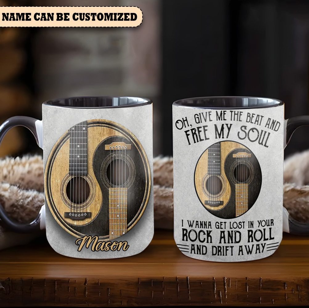Oh Give Me The Beat - Personalized Guitar Accent Mug - Image 5