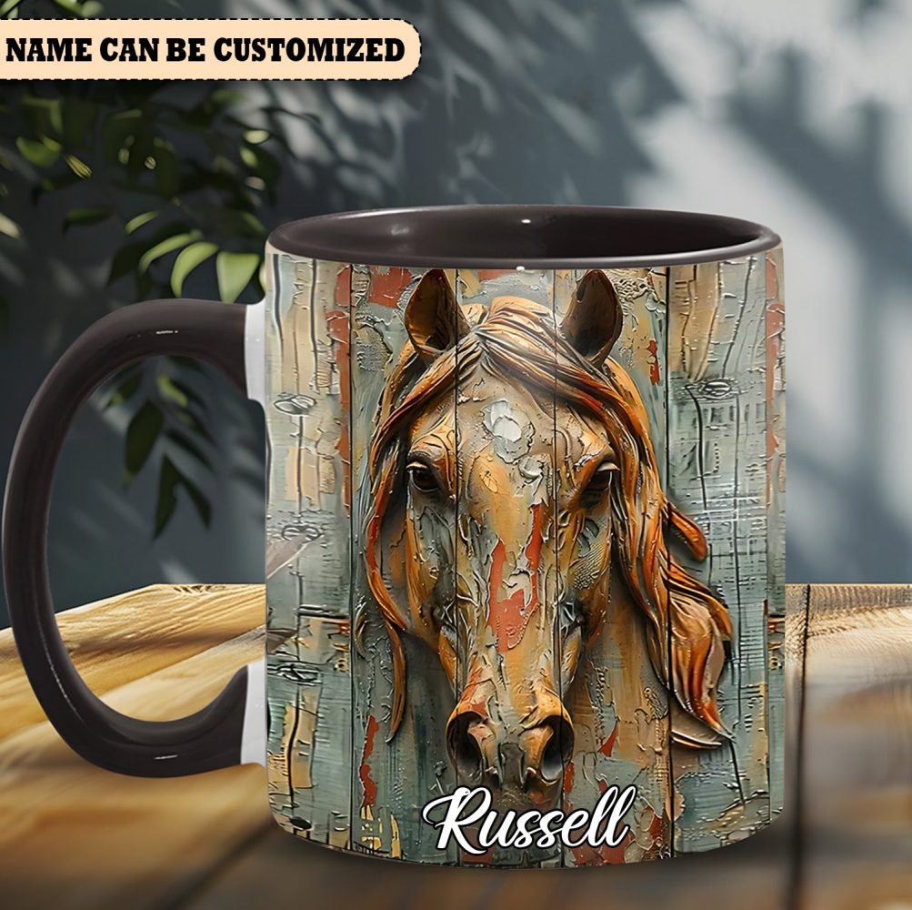 Vintage Horse - Personalized Horse Accent Mug - Image 5