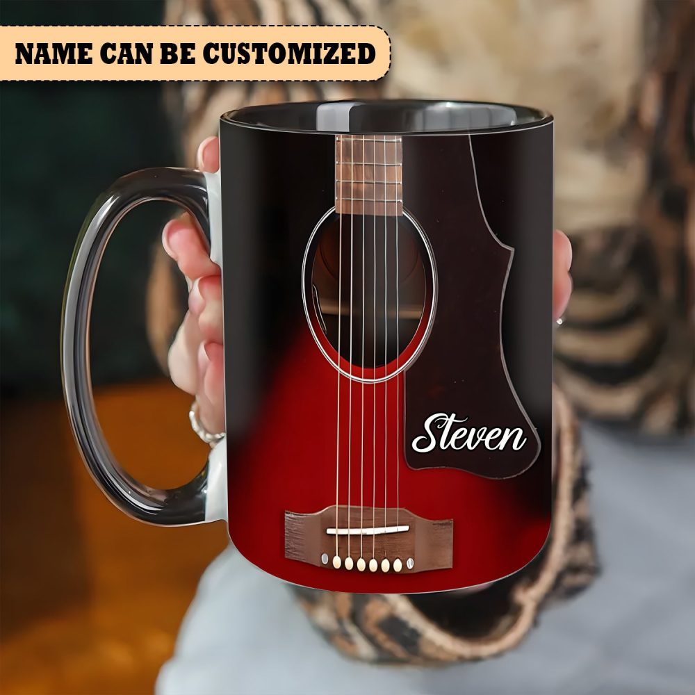 Guitar - Personalized Guitar Accent Mug - Image 5