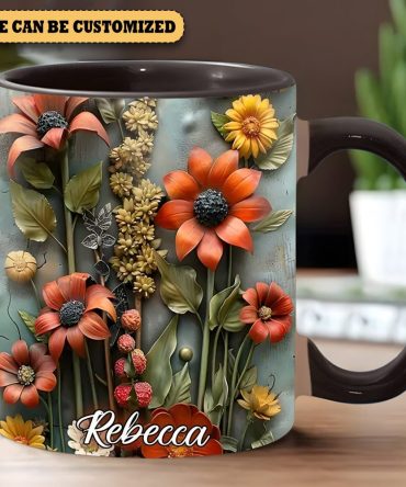 Flowers - Personalized Flowers Accent Mug
