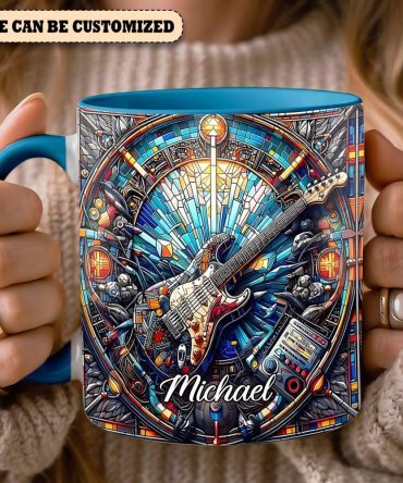 Guitar Personalized Accent Mug
