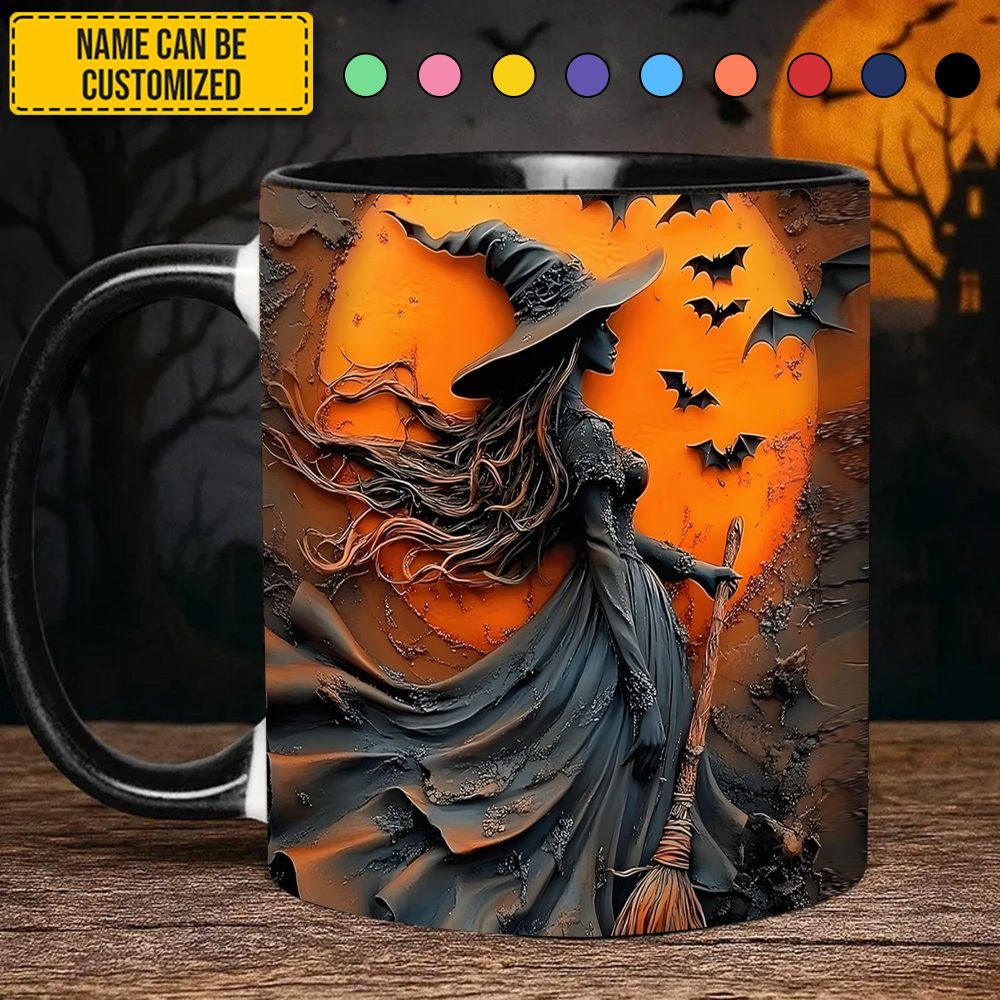 Personalized Midnight Witch Accent Mug - Image 6