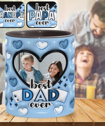 Best Dad Ever - Personalized Father Accent Mug