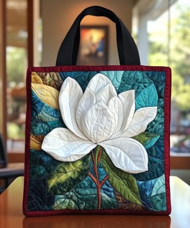 Magnolia Garden Quilted Tote Bag
