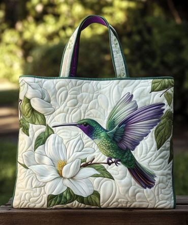 Magnolia Melody Quilted Tote Bag