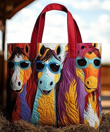 Mane Mischief Quilted Tote Bag