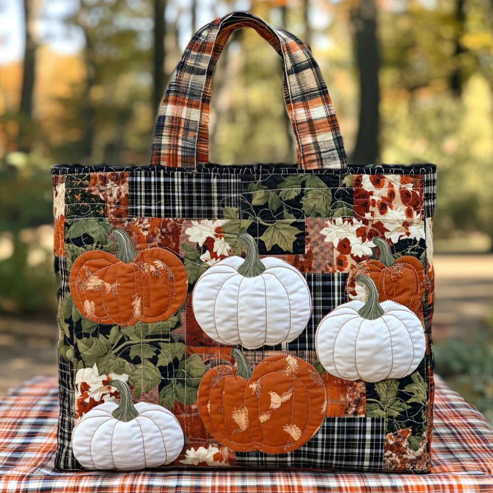 Maple Ember Quilted Tote Bag