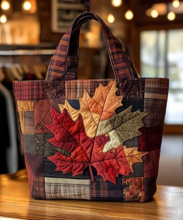 Maple Mist Quilted Tote Bag