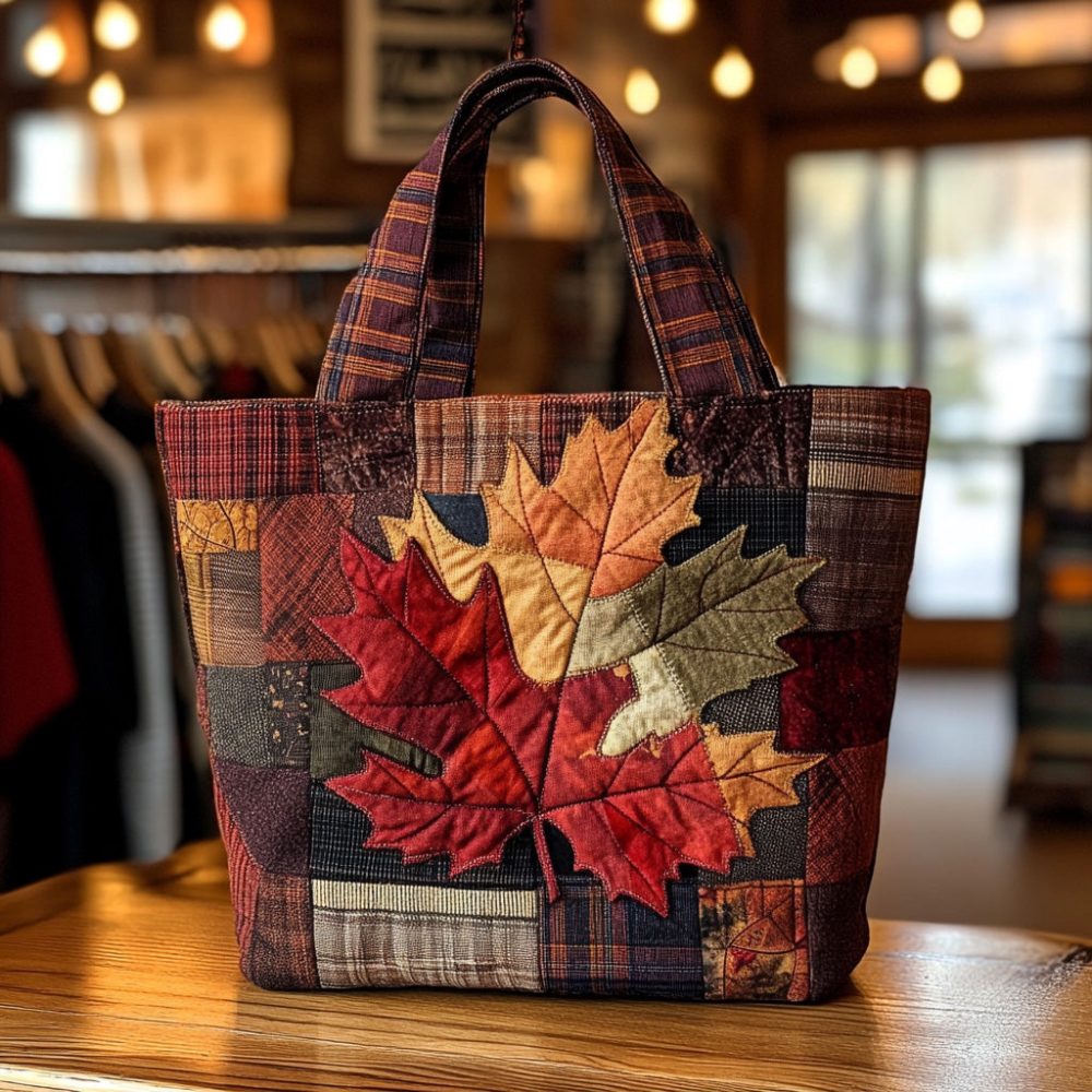 Maple Mist Quilted Tote Bag