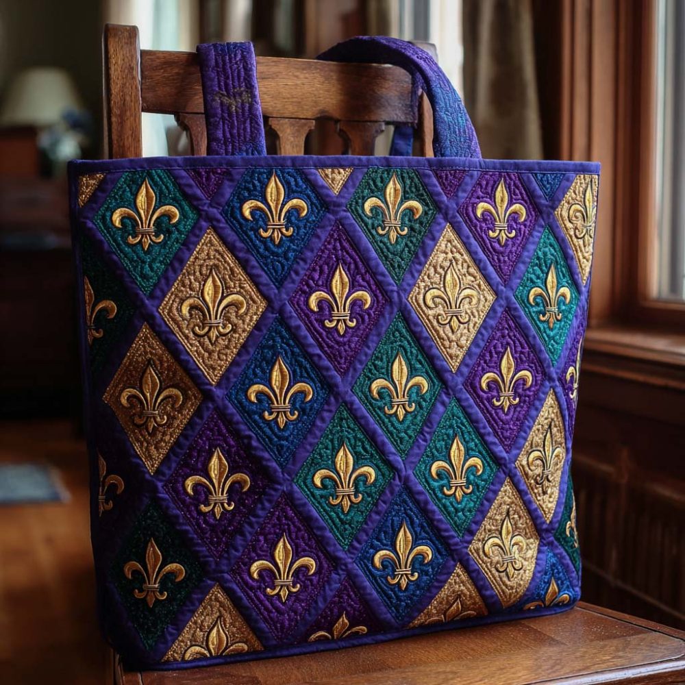 Mardi Magic Quilted Tote Bag