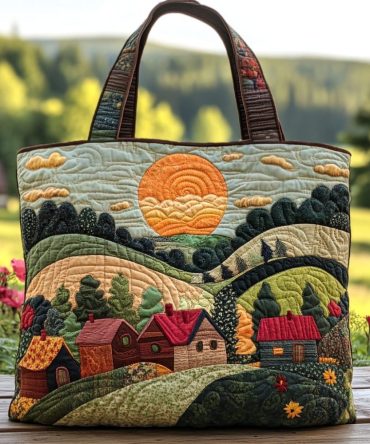 Meadow Light Quilted Tote Bag