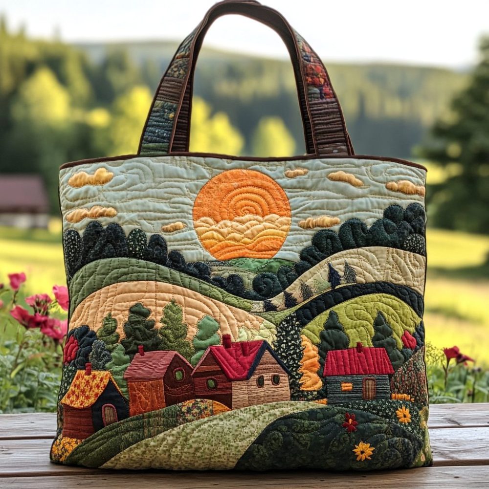 Meadow Light Quilted Tote Bag