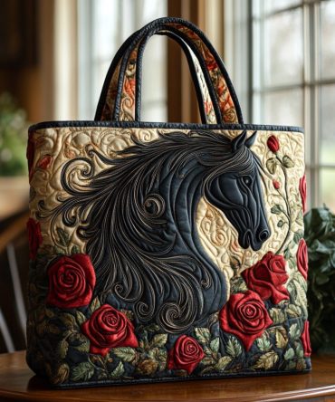 Meadow Rider Quilted Tote Bag