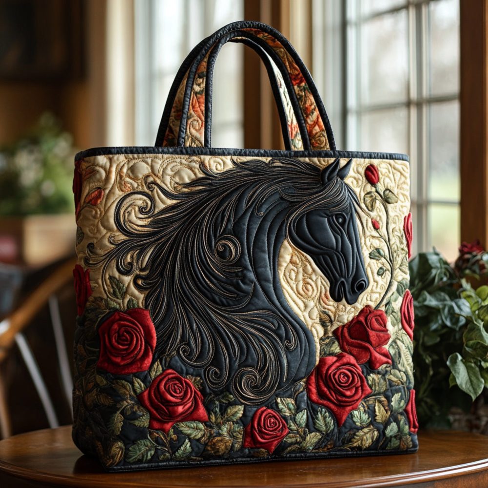 Meadow Rider Quilted Tote Bag