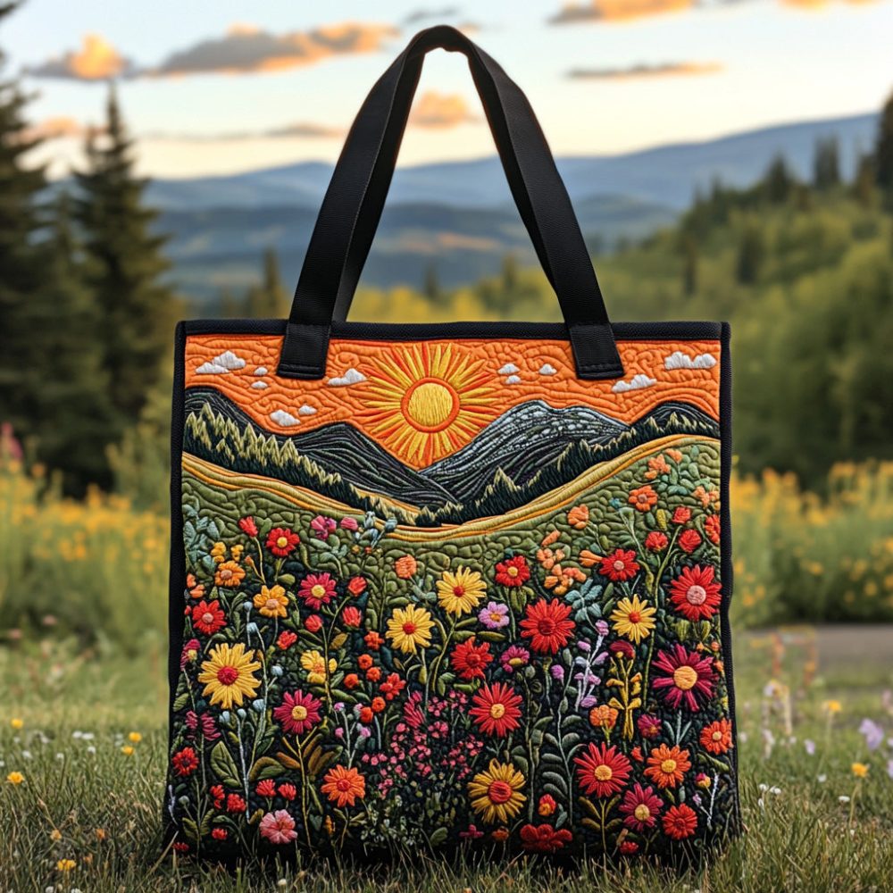 Meadow Whisper Quilted Tote Bag