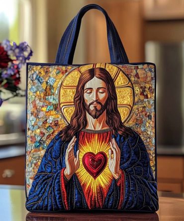 Merciful Savior Touch Quilted Tote Bag
