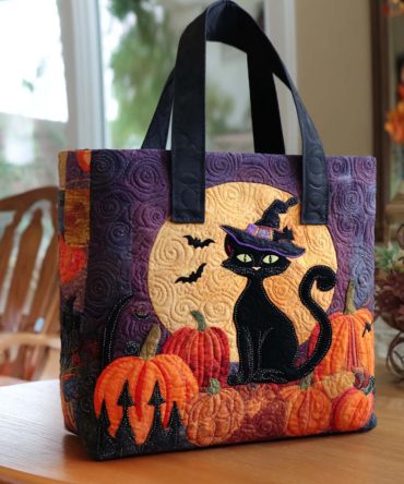 Midnight Brew Quilted Tote Bag