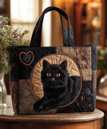 Midnight Charm Quilted Tote Bag