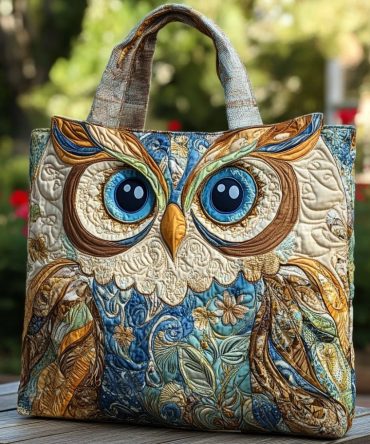 Moonlit Owl Quilted Tote Bag