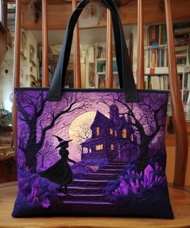 Moonlit Trickery Quilted Tote Bag