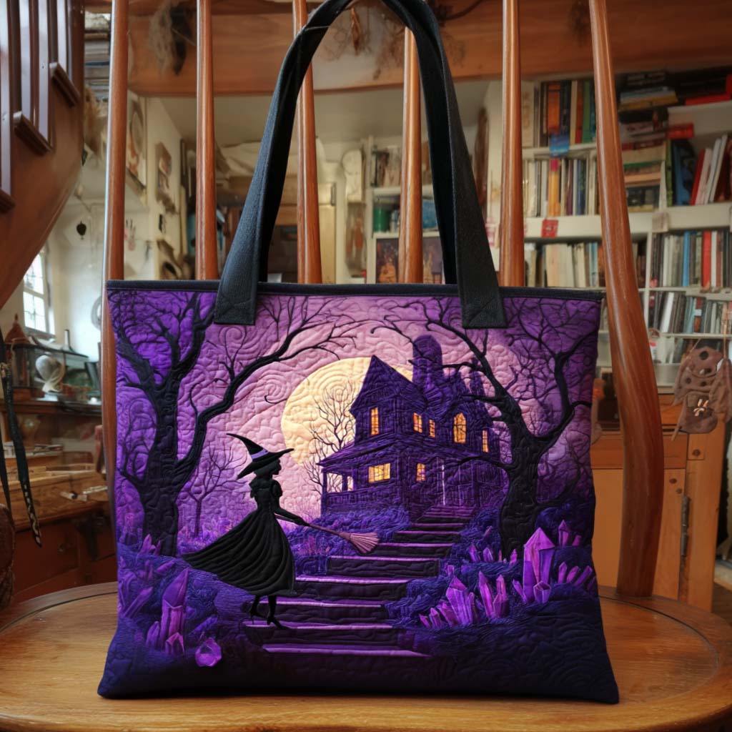 Moonlit Trickery Quilted Tote Bag