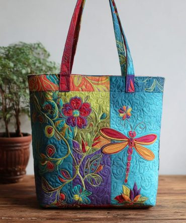 Morning Drift Quilted Tote Bag