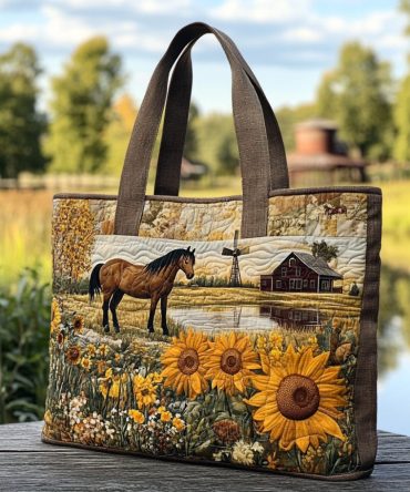 Mustang Meadows Quilted Tote Bag